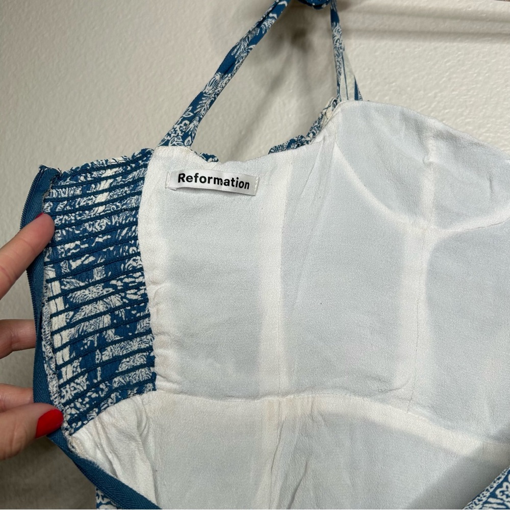Reformation Blue & White Printed Mini Dress - Picture 13 of 16